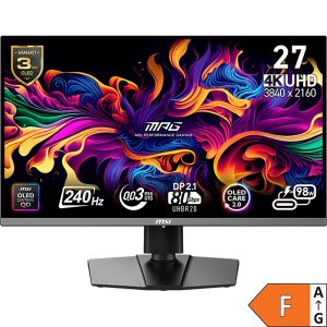 Zaslon MSI MPG 272URX QD-OLED 27" / 4K UHD / 240Hz / 0,03ms (GTG) / črn – nastavljiv po višini - PD 98W